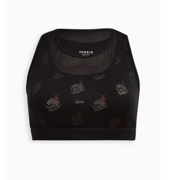 Torrid Foxy Black Skull Flames Sports Bra - Picture 4 of 4